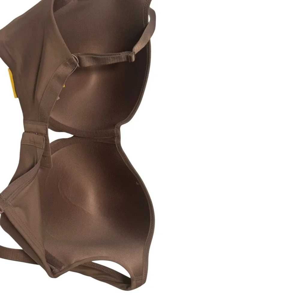 DELIMIRA‎ Full Coverage Comfort Bra Adjustable Straps Brown Size Unknown